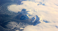 Una pequeña parte de la capa de hielo Hofsjökull en Islandia.