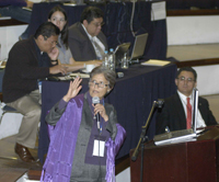 Dra. Blanca Jiménez en el marco de la Reunión Internacional Preparatoria hacia la COP16 sobre Adaptación al Cambio Climático: Perspectiva Científica.