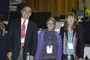 El subdirector general de Programación de Conagua, Marco Antonio Velásquez, Dra. Blanca Jiménez coordinadora de la Red del Agua de la Academia Mexicana de Ciencias (AMC) y  Dra. Margaret Wilder, investigadora de la Universidad de Arizona.