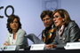 Rosaura Ruiz, Silvia Torres y Mari Carmen Serra, durante la presentación del libro Academia Mexicana de Ciencias. 50 Años, realizada en el marco de la ceremonia de aniversario.