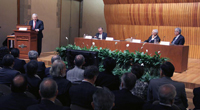 El licenciado Emilio Chuayffet Chemor durante la conferencia impartida ayer en la celebración de los 70 años de El Colegio Nacional.