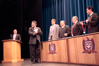 El presidente de la AMC, recibió el reconocimiento Iberoaméricano el teatro 'Fernando Calderón', de la ciudad de Zacatecas.