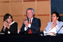 Rosaura Ruiz, presidenta de la Academia Mexicana de Ciencias, Ramón Peralta y Fabi, director de la Facultad de Ciencias, y Eréndira Álvarez Pérez, investigadora de esa dependencia, durante la inauguración de las Jornadas Didácticas de Biología Evolutiva.