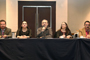 Marco Antonio Sánchez Castillo, Alejandra Ayala Flores, Víctor Pérez Abreu, Renata Villalba y Juan Antonio Delgado Morales en la mesa de honor.