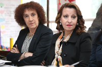 La doctora Julia Tagüeña Parga, directora adjunta de Desarrollo Científico del Conacyt. y Margarita Ontiveros, coordinadora general de Conricyt, organismo integrado por 485 instituciones