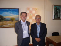 Juan Pedro Laclette, presidente de la AMC y Jaime Rodríguez Lara, presidente de la Academia Colombiana de Ciencias Exactas, Físicas y Naturales.