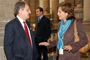 Juan Pedro Laclette y Rosaura Ruiz, ex presidente y presidenta de la Academia Mexicana de Ciencias, respectivamente, previo al homenaje al director general del IPN, Enrique Villa Rivera.