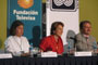 Graciela Márquez, de El Colegio de México, Soledad Loaeza, coordinadora de la Olimpiada, y Juan Pedro Laclette, presidente de la Academia Mexicana de Ciencias, durante la inauguración del certamen.