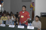 El ganador absoluto de la V Olimpiada Mexicana de Geografía, Fernando Soto Lugo, durante el examen oral.