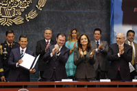 Presentan en la residencia oficial de Los Pinos el Plan Nacional de Ciencia, Tecnología e Innovación 2014-2018.