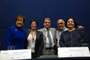 Judith Zubieta, integrante de la AMC; María del Carmen Samayoa, presidenta de la Academia de Medicina, Física y Ciencias Naturales de Guatemala; Juan Pedro Laclette, co-presidente de la IANAS; Roberto Markarian, de la Universidad de La República en Uruguay, y Alice Abreu, directora de la Oficina Regional para América Latina y el Caribe del Consejo Internacional de Ciencias, al término del Simposio 'Women for Science'.