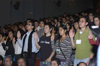 Jóvenes participantes en la XVIII Olimpiada Nacional de Biología se comprometieron a realizar su mejor esfuerzo, al iniciar la competencia en las instalaciones de la Universidad Autónoma de Nuevo León.