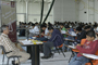 Estudiantes resuelven examen teórico durante la XIX Olimpiada Nacional de Química que se lleva a cabo en el Puerto de Veracruz.