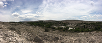 Panorámica del Cañón de Lajas, uno de los puntos donde se realizó parte de la observación de campo del taller binacional.