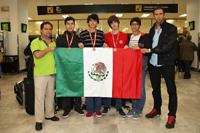 Juan C. Hernández, Carlos Quezada, Víctor Hernández, Miguel Bribiesca, Jesús Aguirre y Abel Sánchez, integrantes de la delegación mexicana.