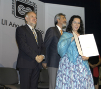 La Dra. Naxhelli Ruiz Rivera, ganadora en el área de ciencias sociales de las Becas para Mujeres en las Humanidades y las Ciencias Sociales 2011.