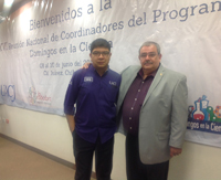 Blas García y José Barral, coordinadores de las sedes Universidad Autónoma de Ciudad Juárez y del Planetario de Ciudad Victoria 