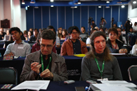 Periodistas nacionales y extranjero, así como estudiantes participan en el IV Seminario Iberoamericano de Periodismo de Ciencia, Tecnología e Innovación, en el Complejo Cultural Universitario de la BUAP.