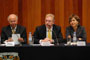 El rector de la UNAM, José Narro Robles; Javier González Garza, presidente de la Junta de Coordinación Política de la Cámara de Diputados, y Rosaura Ruiz Gutiérrez, presidenta de la Academia Mexicana de Ciencias.