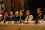 Enrique Villa Rivera, Director General del IPN; Marcelo Ebrard, Jefe de Gobierno del Distrito Federal; José Narro Robles, Rector de la UNAM; Esther Orozco, Directora General del Instituto de Ciencia y Tecnología del DF; Rosaura Ruiz Gutiérrez, Presidenta de la Academia Mexicana de Ciencias, y Juan Pedro Laclette, Coordinador General del Foro Consultivo Científico y Tecnológico.