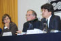 Rosaura Ruiz, Eric Van Young y Antonio Ibarra Romero, durante la ceremonia de ingreso a la Academia Mexicana de Ciencias.