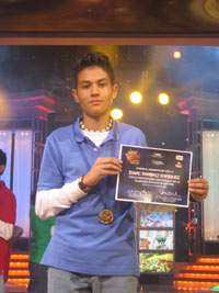 Isaac Ramí­rez Enrí­quez, de 13 años de edad ganó la Primera Olimpiada Mexicana de Historia.