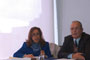 Judith Zubieta junto con José Lema, rector de la UAM, durante su participación en la Semana de Ciencia, Tecnología e Innovación.